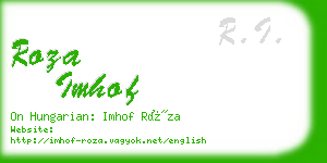 roza imhof business card